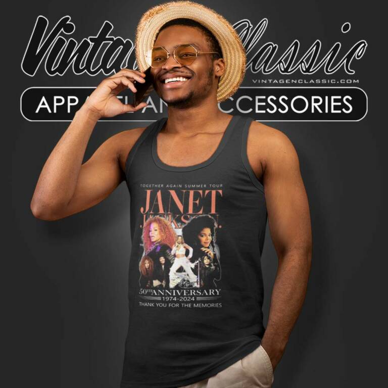 Janet Jackson Shirt Together Again Summer Tour 50th Anniversary Tank Top Racerback Janet Jackson Shirt Together Again Summer Tour 50th Anniversary Tank Top Racerback
