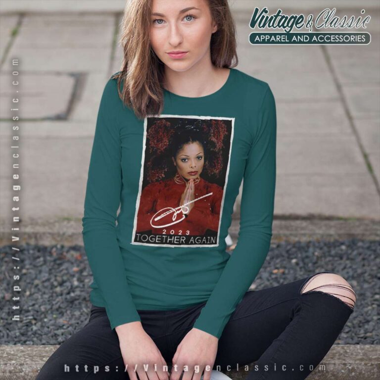 Janet Jackson Together Again Signature Shirt Long Sleeve Tee Janet Jackson Together Again Signature Shirt Long Sleeve Tee