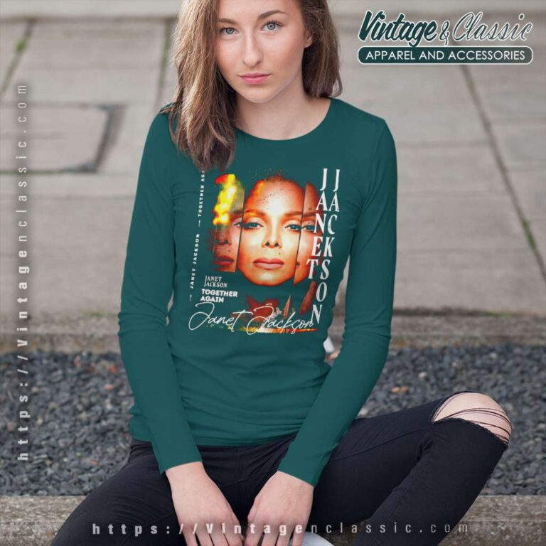 Janet Jacksons Signature Shirt Together Again 2023 Long Sleeve Tee Janet Jacksons Signature Shirt Together Again 2023 Long Sleeve Tee