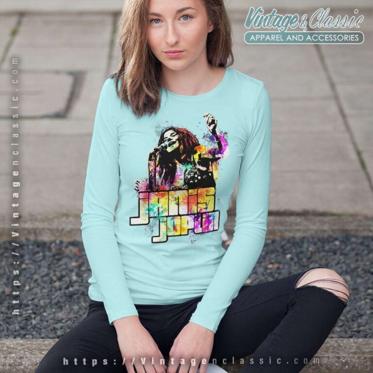 Janis Joplin Colors Of Janis Long Sleeve Tee Janis Joplin Colors Of Janis Long Sleeve Tee