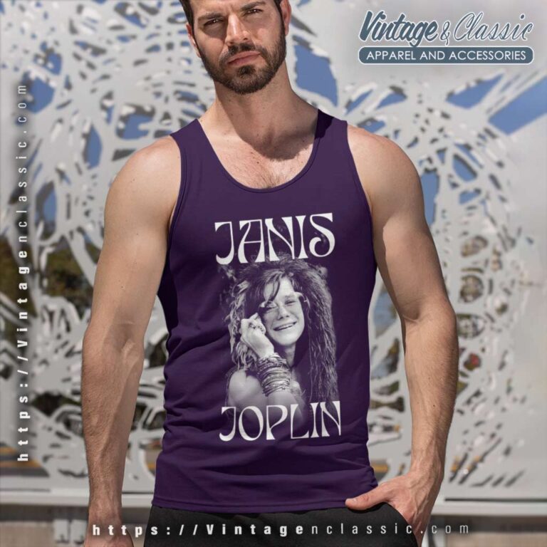 Janis Joplin Fashion Icon Tank Top Racerback Janis Joplin Fashion Icon Tank Top Racerback
