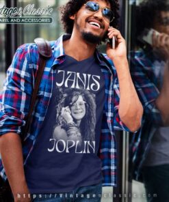 Janis Joplin Fashion Icon V Neck TShirt