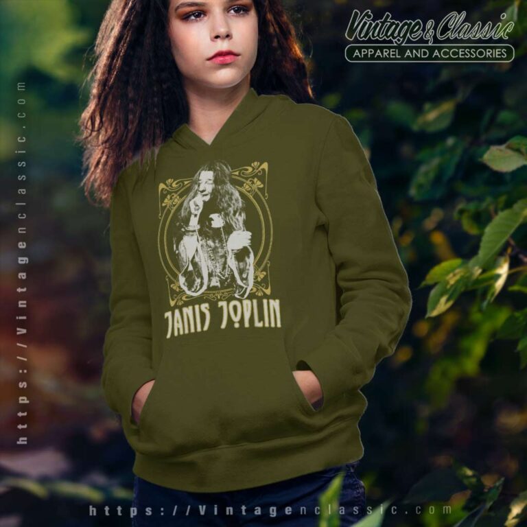 Janis Joplin Gold Framed Hoodie Janis Joplin Gold Framed Hoodie