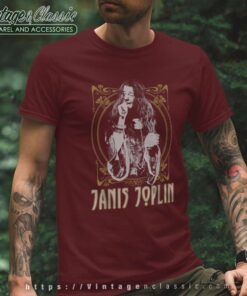 Janis Joplin Gold Framed T Shirt