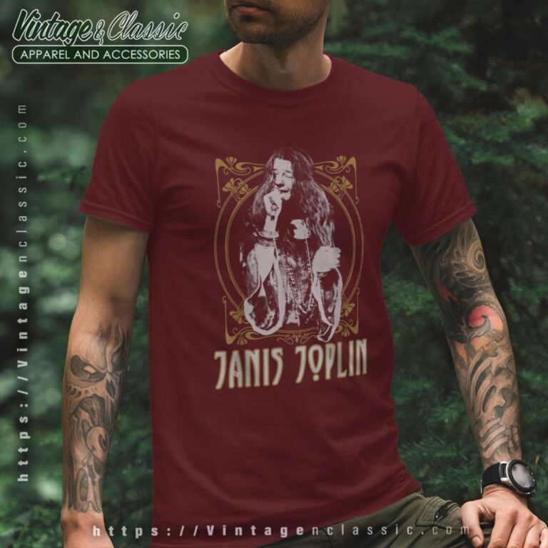 Janis Joplin Gold Framed T Shirt Janis Joplin Gold Framed T Shirt