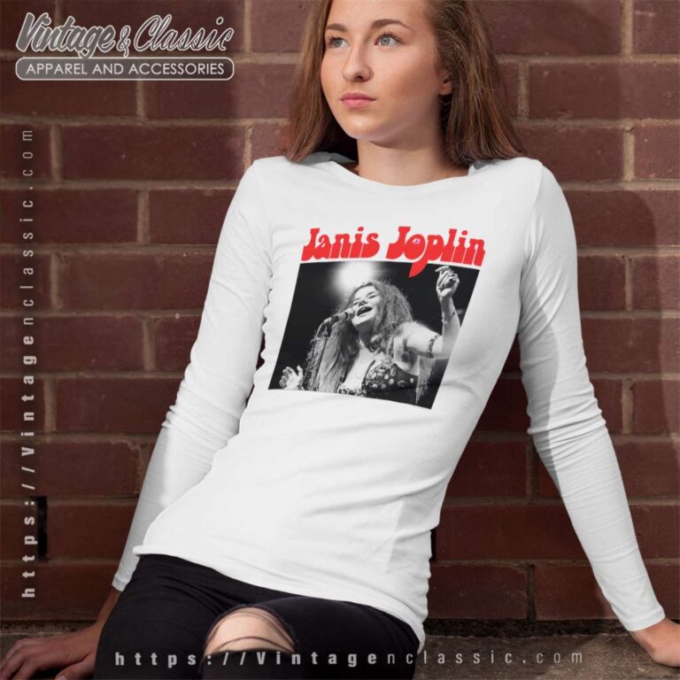 Janis Joplin Peace Performing Long Sleeve Tee Janis Joplin Peace Performing Long Sleeve Tee