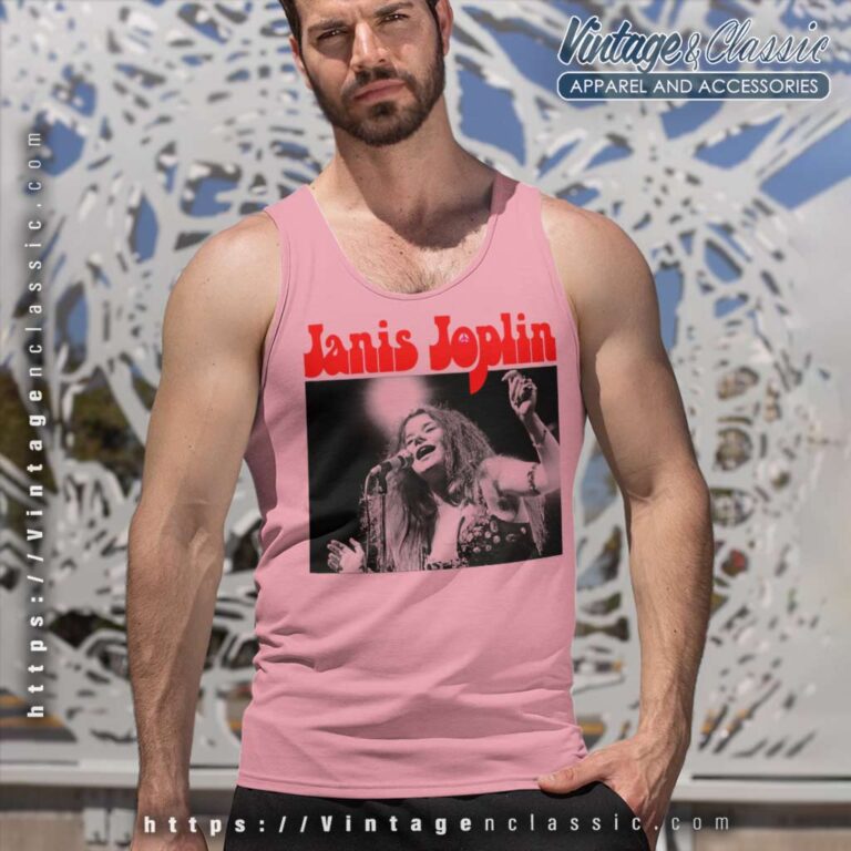 Janis Joplin Peace Performing Tank Top Racerback Janis Joplin Peace Performing Tank Top Racerback