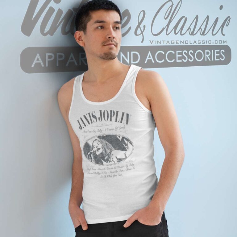 Janis Joplin Pearl Bottle Label Tank Top Racerback Janis Joplin Pearl Bottle Label Tank Top Racerback