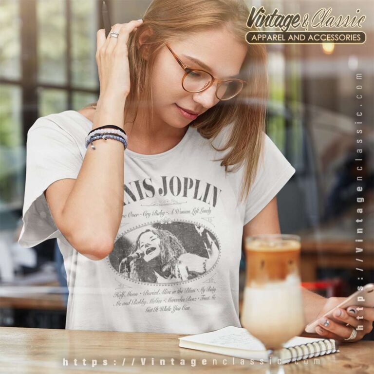 Janis Joplin Pearl Bottle Label Women TShirt Janis Joplin Pearl Bottle Label Women TShirt
