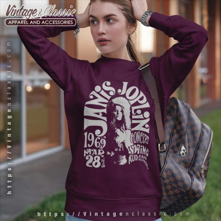 Janis Joplin San Bernardino 1969 Sweatshirt Janis Joplin San Bernardino 1969 Sweatshirt