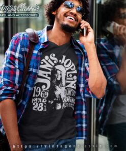 Janis Joplin San Bernardino 1969 V Neck TShirt