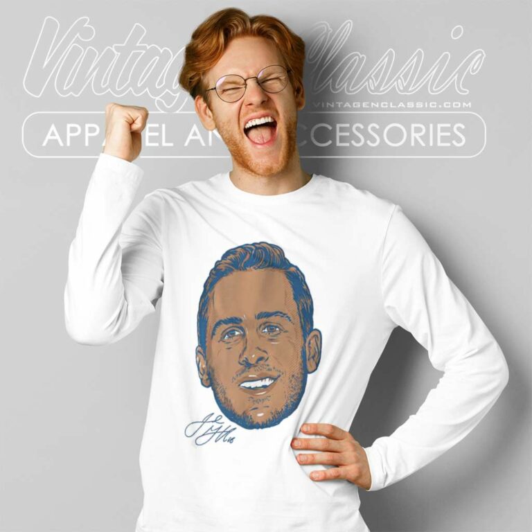 Jared Goff Detroit Lions Swag Head Signature Long Sleeve Tee Jared Goff Detroit Lions Swag Head Signature Long Sleeve Tee