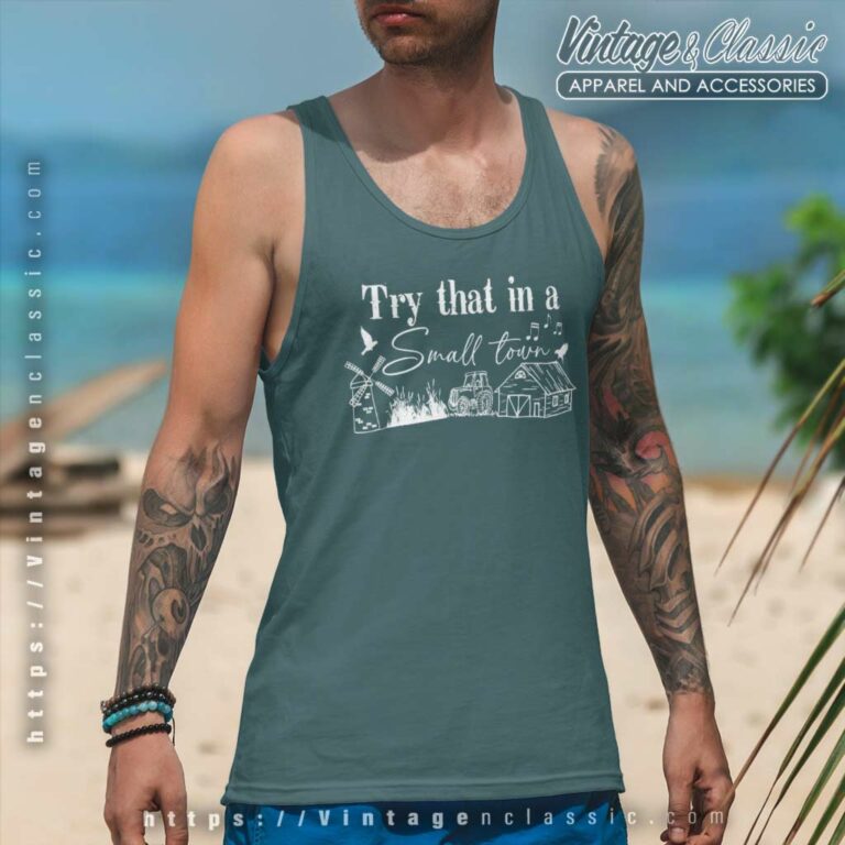 Jason Aldean Try That In A Small Town Tank Top Racerback Jason Aldean Try That In A Small Town Tank Top Racerback