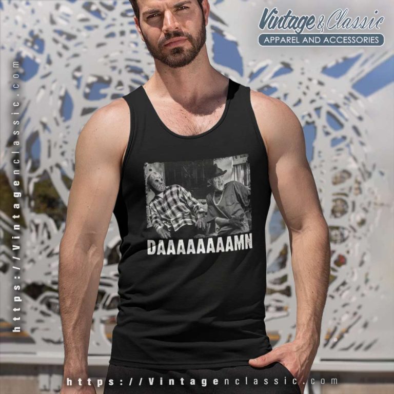 Jason And Freddy Friday The 13th Tank Top Racerback Jason And Freddy Friday The 13th Tank Top Racerback
