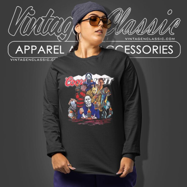 Jason And Friends Drinking Coors Light Beer Long Sleeve Tee Jason And Friends Drinking Coors Light Beer Long Sleeve Tee