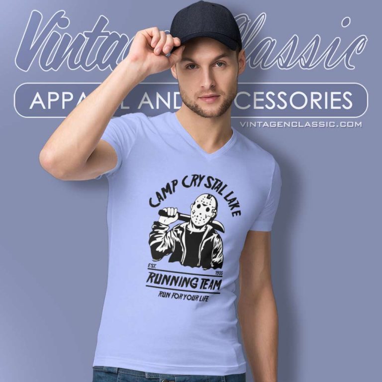 Jason Camp Crystal Lake V Neck TShirt Jason Camp Crystal Lake V Neck TShirt