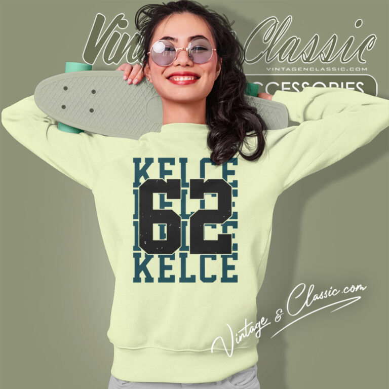 Jason Kelce 62 Philadelphia Eagles Sweatshirt Jason Kelce 62 Philadelphia Eagles Sweatshirt