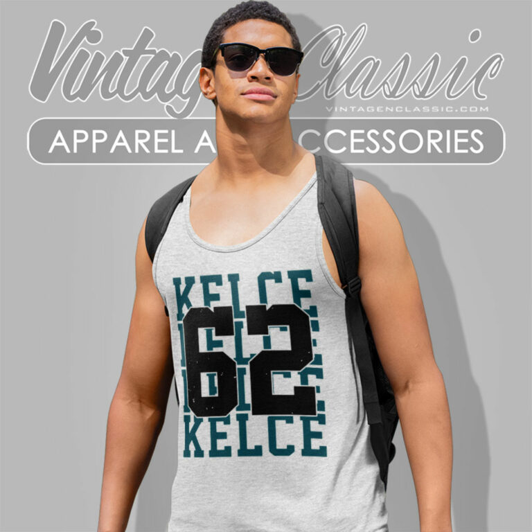 Jason Kelce 62 Philadelphia Eagles Tank Top Racerback Jason Kelce 62 Philadelphia Eagles Tank Top Racerback