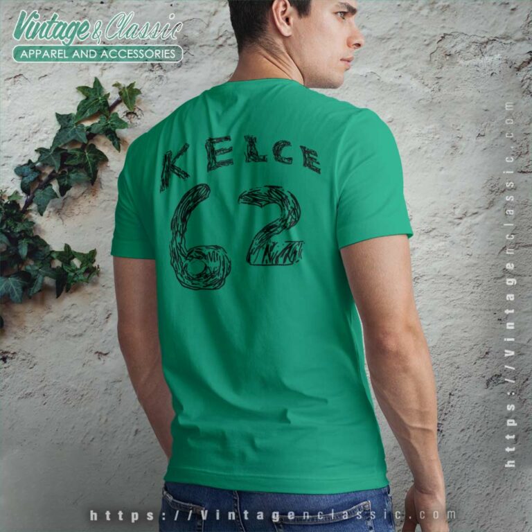 Jason Kelce 62 Shirt Nfl Philadelphia Eagles Tshirt Back Side Jason Kelce 62 Shirt Nfl Philadelphia Eagles Tshirt Back Side