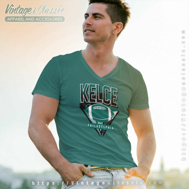 Jason Kelce Eagles Football V Neck TShirt Jason Kelce Eagles Football V Neck TShirt