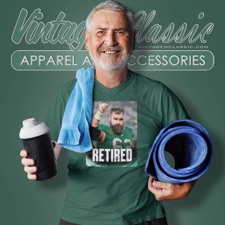 Jason Kelce Retired V Neck TShirt Jason Kelce Retired V Neck TShirt