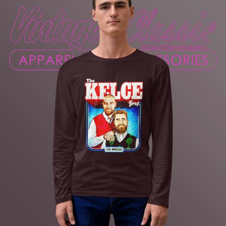 Jason Kelce Vs Travis Kelce The Kelce Bros 2023 Long Sleeve Tee Jason Kelce Vs Travis Kelce The Kelce Bros 2023 Long Sleeve Tee