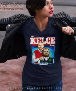 Jason Kelce Vs Travis Kelce The Kelce Bros 2023 V Neck TShirt