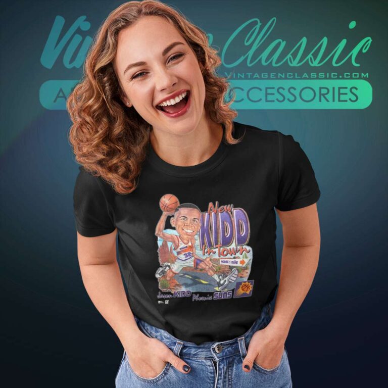 Jason Kidd Caricature Phoenix Suns Nba Women TShirt Jason Kidd Caricature Phoenix Suns Nba Women TShirt