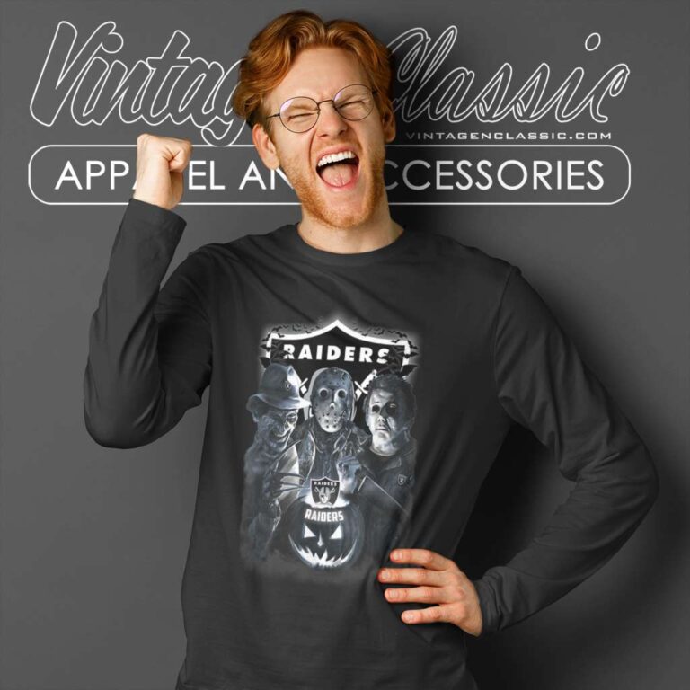 Jason Leatherface Freddy Raiders Long Sleeve Tee Jason Leatherface Freddy Raiders Long Sleeve Tee