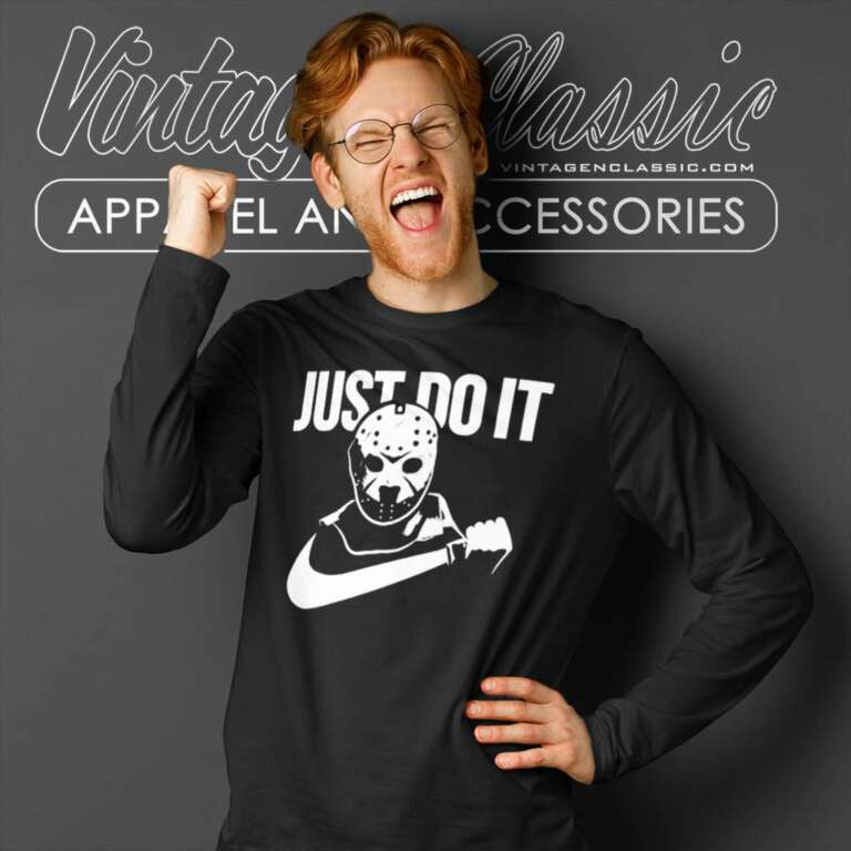 Jason Voorhees Just Do It Halloween Long Sleeve Tee Jason Voorhees Just Do It Halloween Long Sleeve Tee