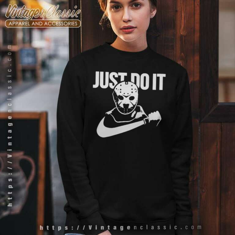 Jason Voorhees Just Do It Halloween Sweatshirt Jason Voorhees Just Do It Halloween Sweatshirt