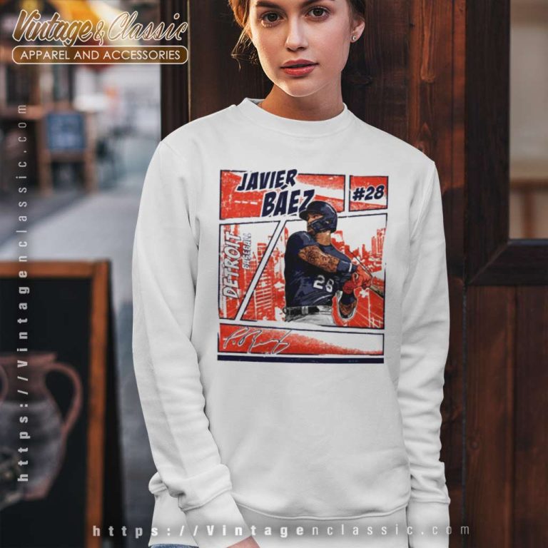 Javier Baez Detroit Baseball Signature Sweatshirt Javier Baez Detroit Baseball Signature Sweatshirt