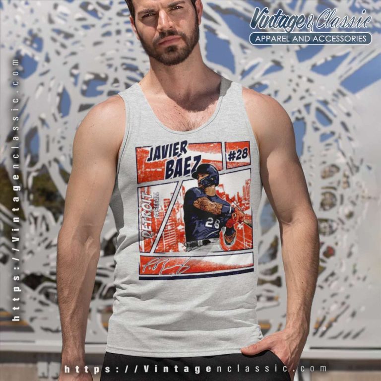 Javier Baez Detroit Baseball Signature Tank Top Racerback Javier Baez Detroit Baseball Signature Tank Top Racerback