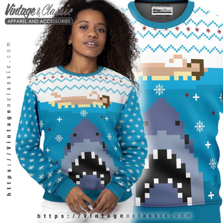 Jaws Scary Movie Ugly Christmas Sweater Women Ugly Sweater Jaws Scary Movie Ugly Christmas Sweater Women Ugly Sweater