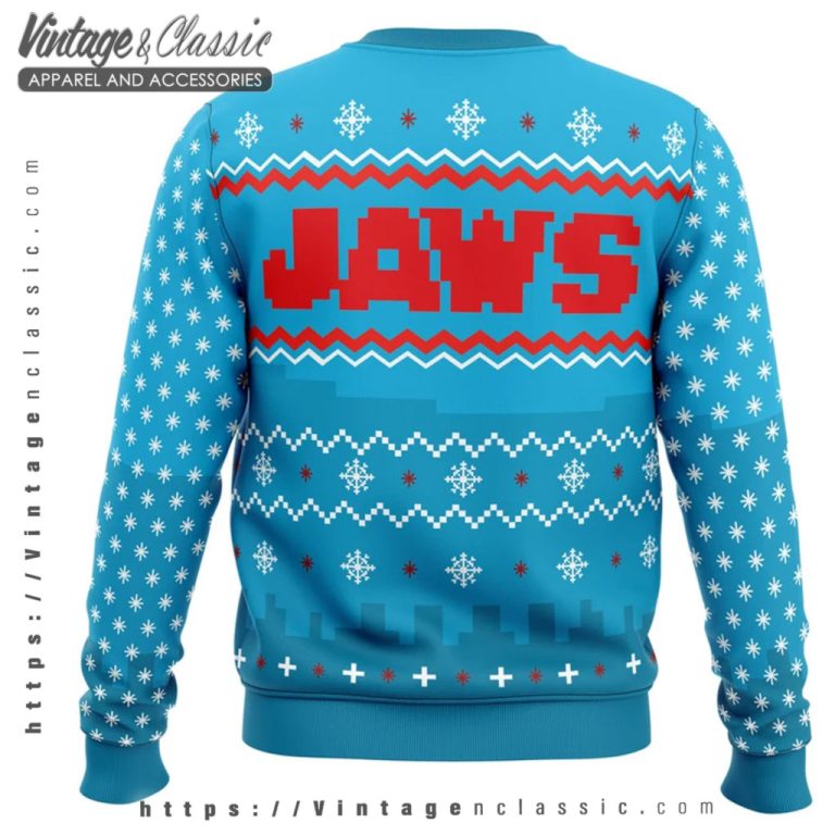 Jaws Scary Movie Ugly Christmas Sweater back Ugly Sweater Jaws Scary Movie Ugly Christmas Sweater back Ugly Sweater