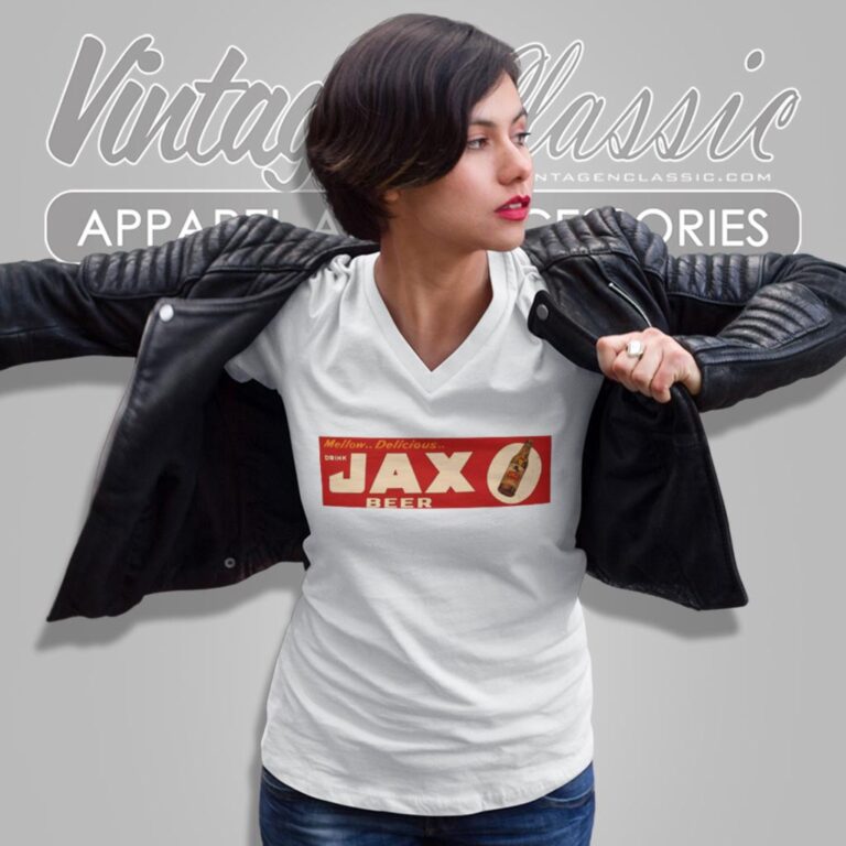 Jax Beer New Orleans Mellow Delicious V Neck TShirt Jax Beer New Orleans Mellow Delicious V Neck TShirt