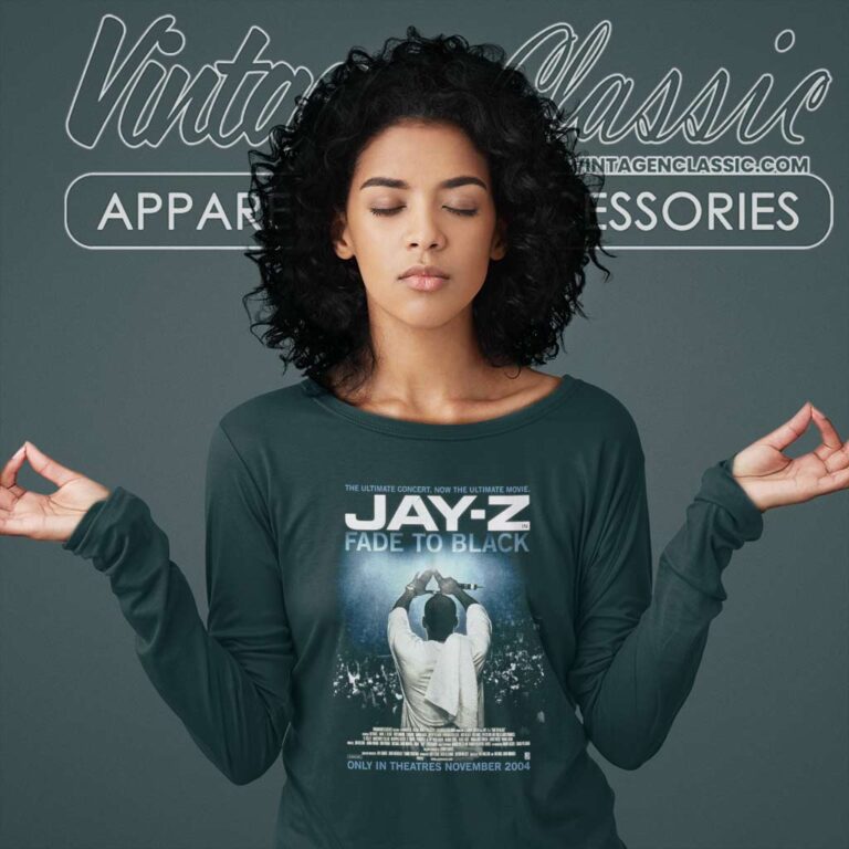Jay Z Fade To Black Madison Square Garden Long Sleeve Tee Jay Z Fade To Black Madison Square Garden Long Sleeve Tee