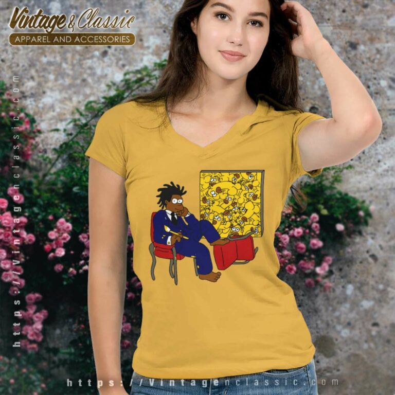 Jay Z Simpson Basquiat The Simpsons V Neck TShirt Jay Z Simpson Basquiat The Simpsons V Neck TShirt