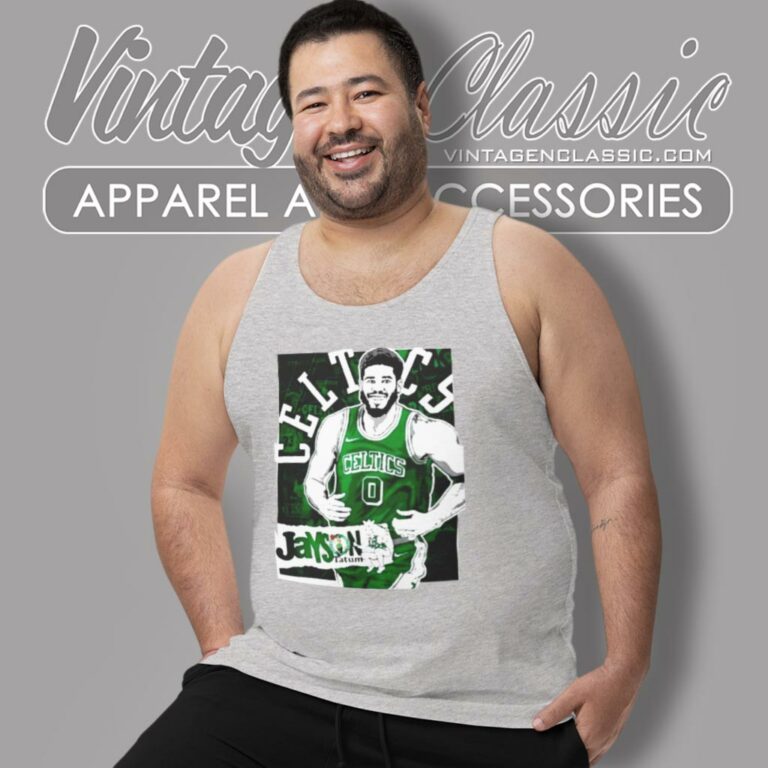 Jayson Tatum Boston Celtics Cartoon Tank Top Racerback Jayson Tatum Boston Celtics Cartoon Tank Top Racerback