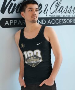 Jc On Deion Sanders Shirt 100th Anniversary Colorado Buffaloes Tank Top Racerback