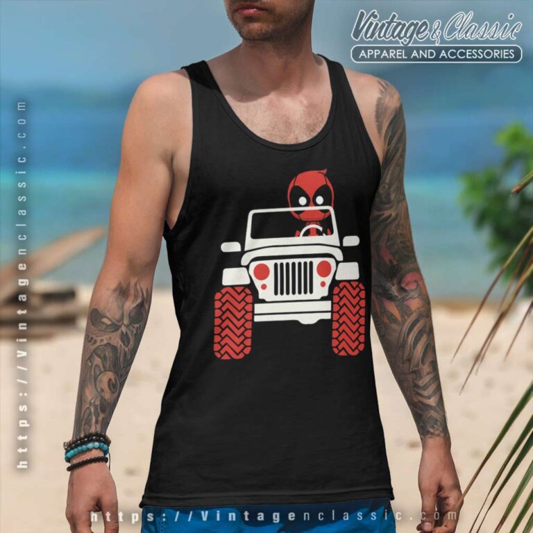 Jeep Deadpool Tank Top Racerback Jeep Deadpool Tank Top Racerback