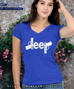 Jeep Gun V Neck TShirt