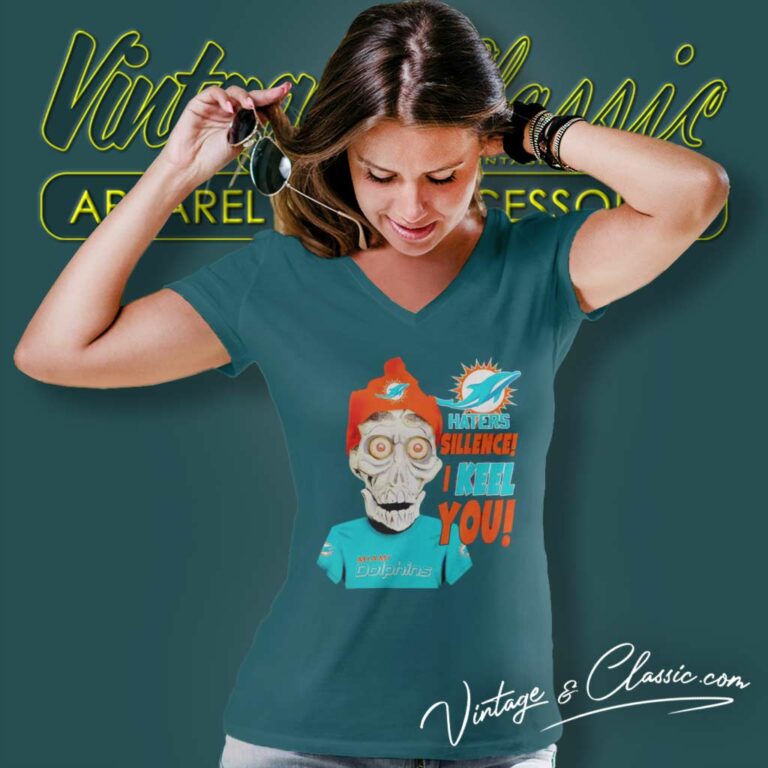 Jeff Dunham Miami Dolphins Haters Silence I Keel You V Neck TShirt Jeff Dunham Miami Dolphins Haters Silence I Keel You V Neck TShirt