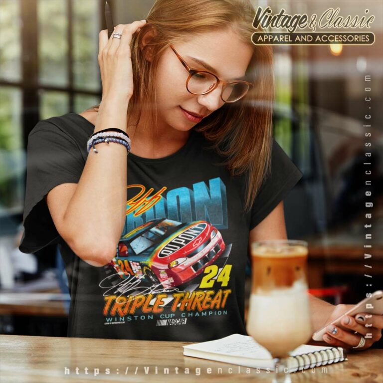 Jeff Gordon Dupont Triple Threat Winston Cup Women TShirt Jeff Gordon Dupont Triple Threat Winston Cup Women TShirt