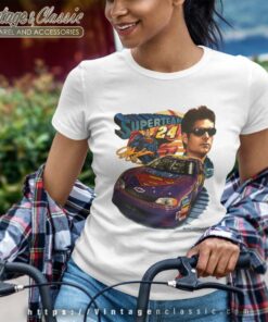 Jeff Gordon Nascar Superman Dc Comics Women TShirt