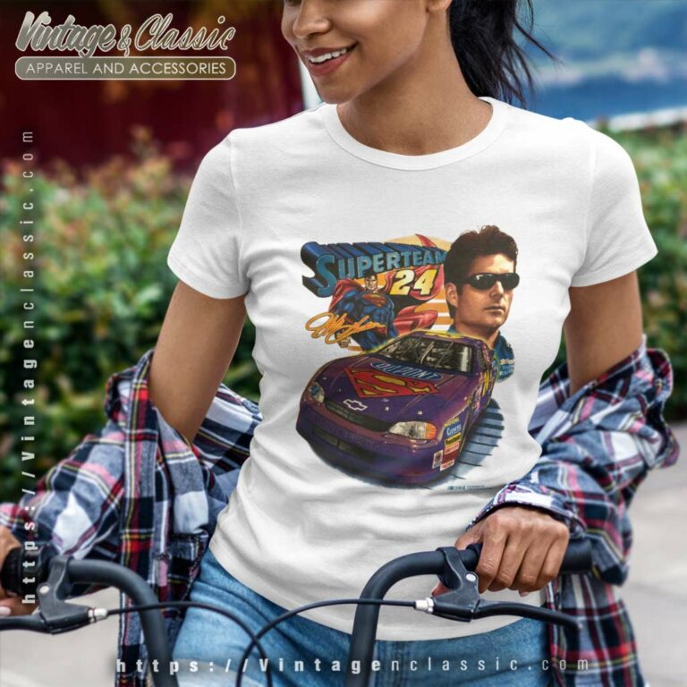 Jeff Gordon Nascar Superman Dc Comics Women TShirt Jeff Gordon Nascar Superman Dc Comics Women TShirt