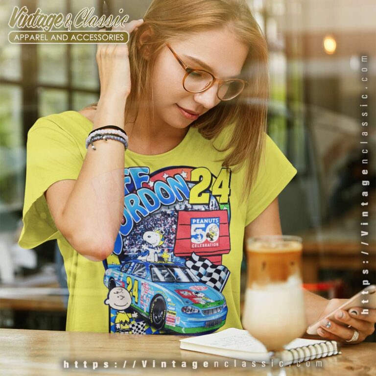 Jeff Gordon Snoopy Charlie Brown Women TShirt Jeff Gordon Snoopy Charlie Brown Women TShirt