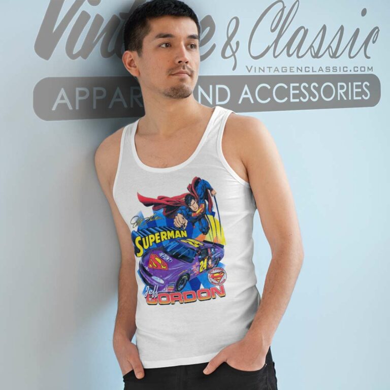 Jeff Gordon Superman Nascar Tank Top Racerback Jeff Gordon Superman Nascar Tank Top Racerback
