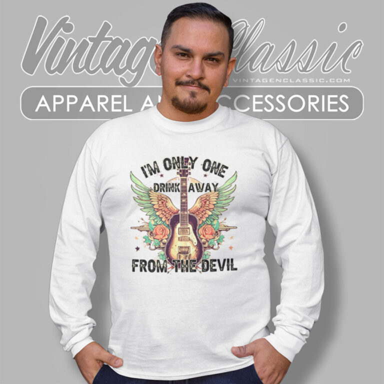 Jelly Roll Shirt Im Only One Drink Away From The Devil Long Sleeve Tee 1 Jelly Roll Shirt Im Only One Drink Away From The Devil Long Sleeve Tee 1