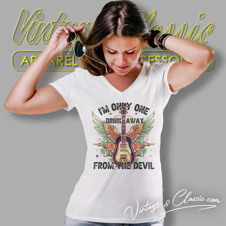 Jelly Roll Shirt Im Only One Drink Away From The Devil V Neck TShirt 1 Jelly Roll Shirt Im Only One Drink Away From The Devil V Neck TShirt 1